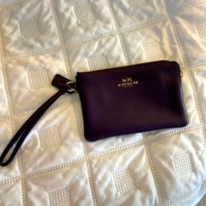 Purple Coach Wristlet Wallet